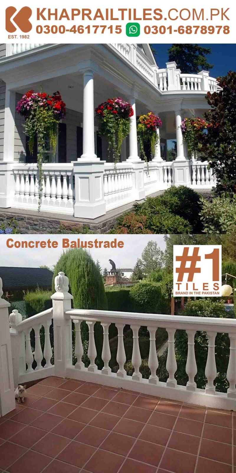 104 Khaprail roof terrace railing concrete balustrade suppliers near me