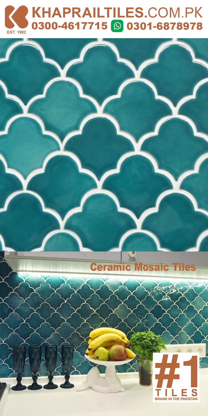 13 Khaprail Bathroom and Kitchen Ceramic Wall Tiles Color