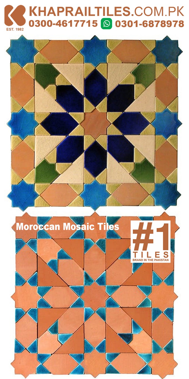 38 Khaprail moroccan mosaic tiles with terracotta pakistan