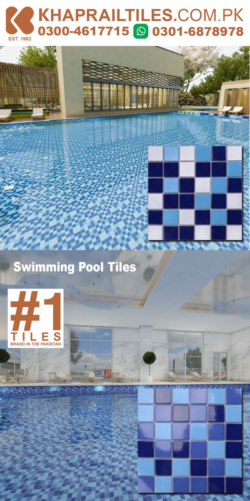 39 Khaprail different colors swimming pool mosaic tiles design in Pakistan