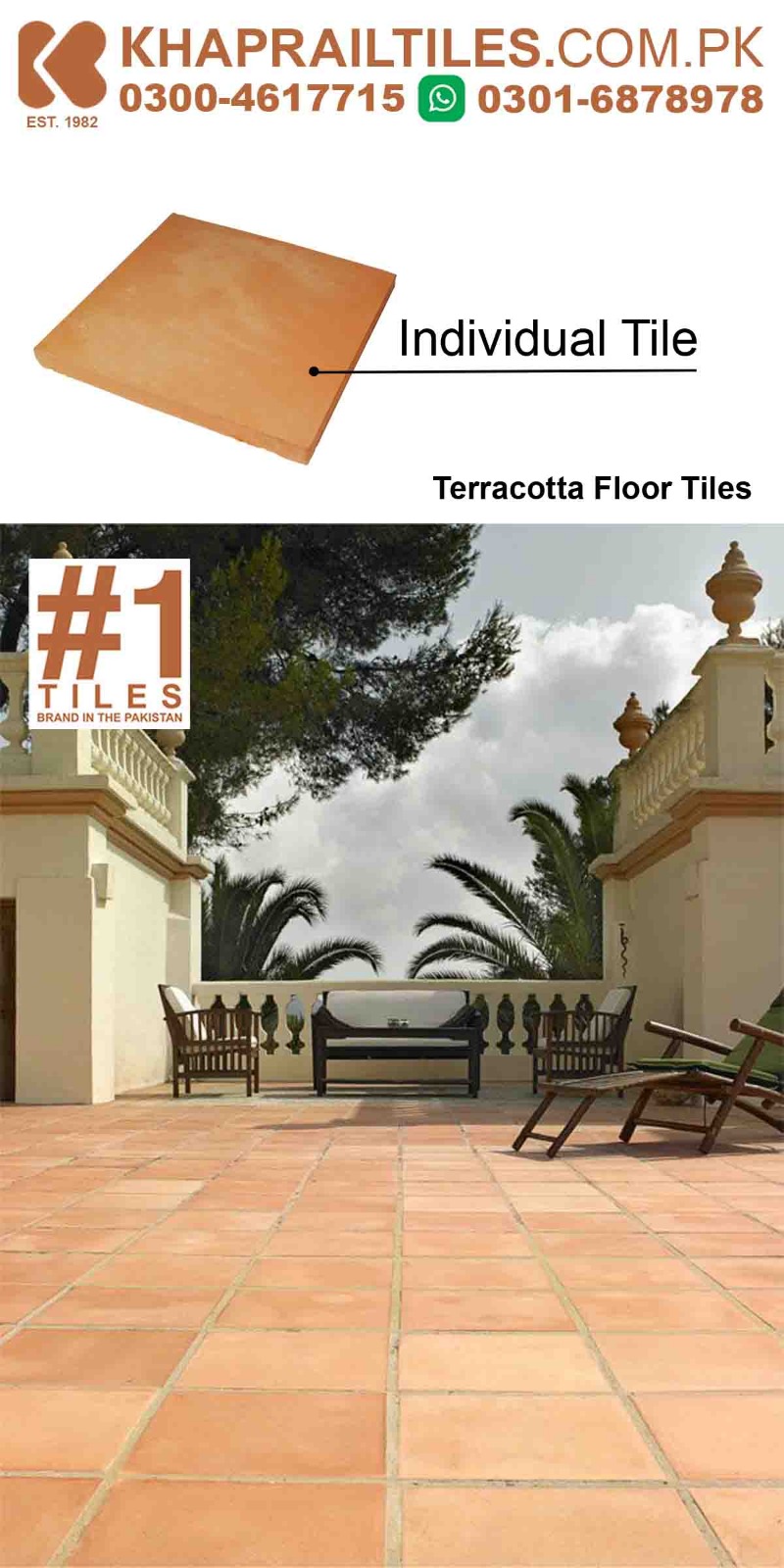 49 Khaprail Roof Terrace Terracotta Floor Tiles Design in Islamabad Pakistan