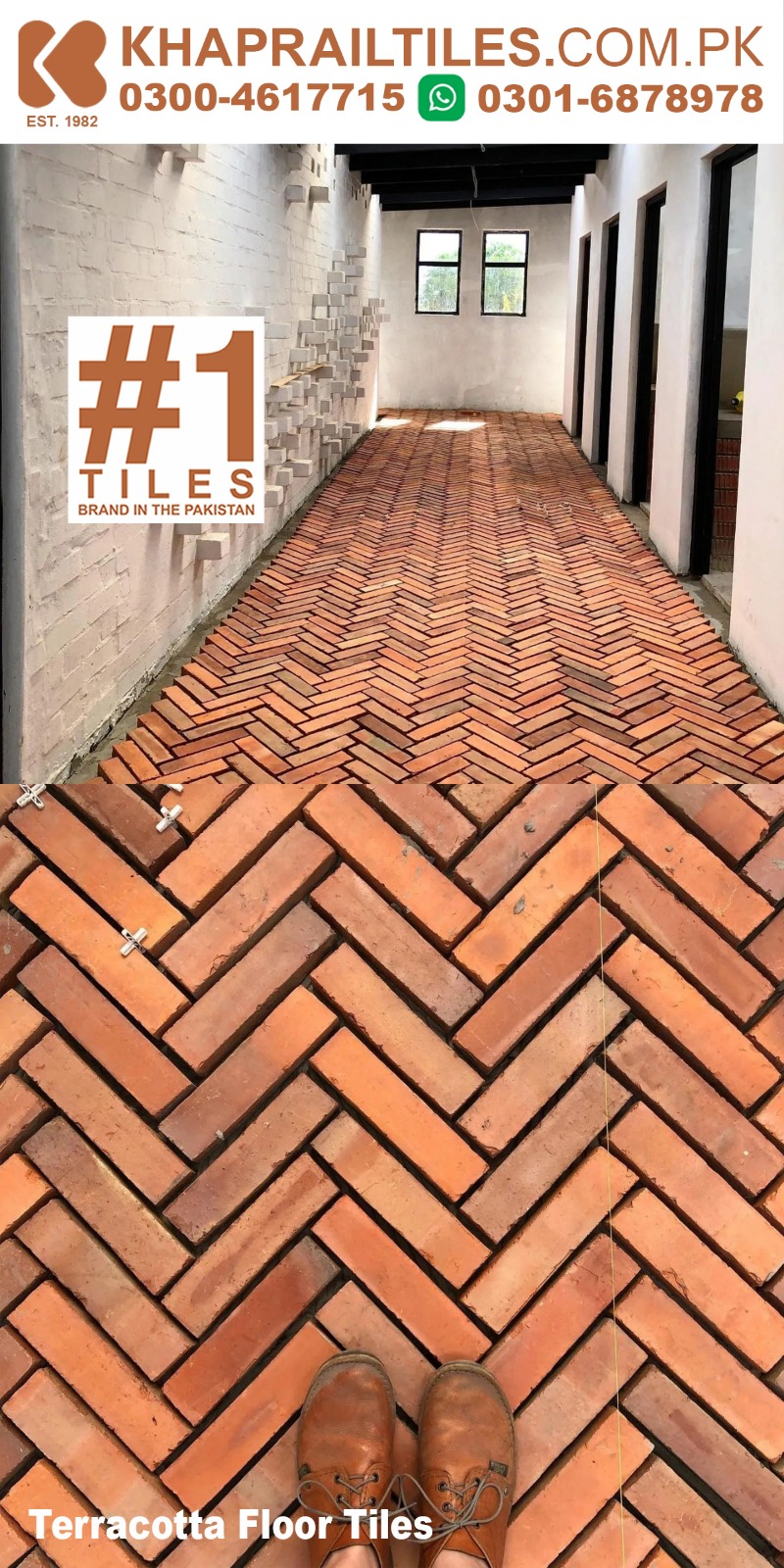 58 Khaprail Brick Clay Flooing Tiles Material Terracotta For Living Room in Pakistan