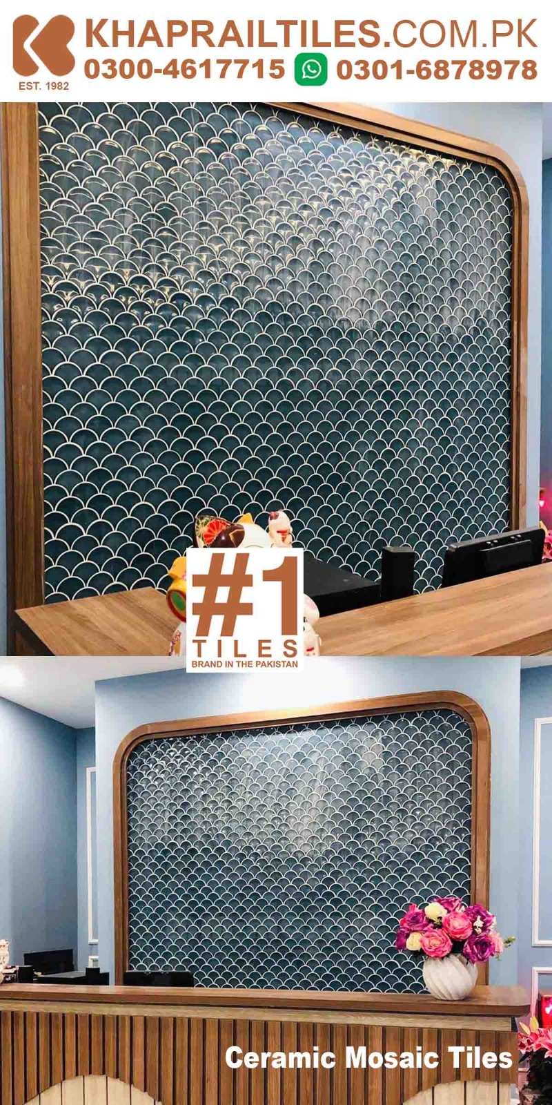 6 Khaprail Living Room Glazed Wall Tiles Design in Islamabad