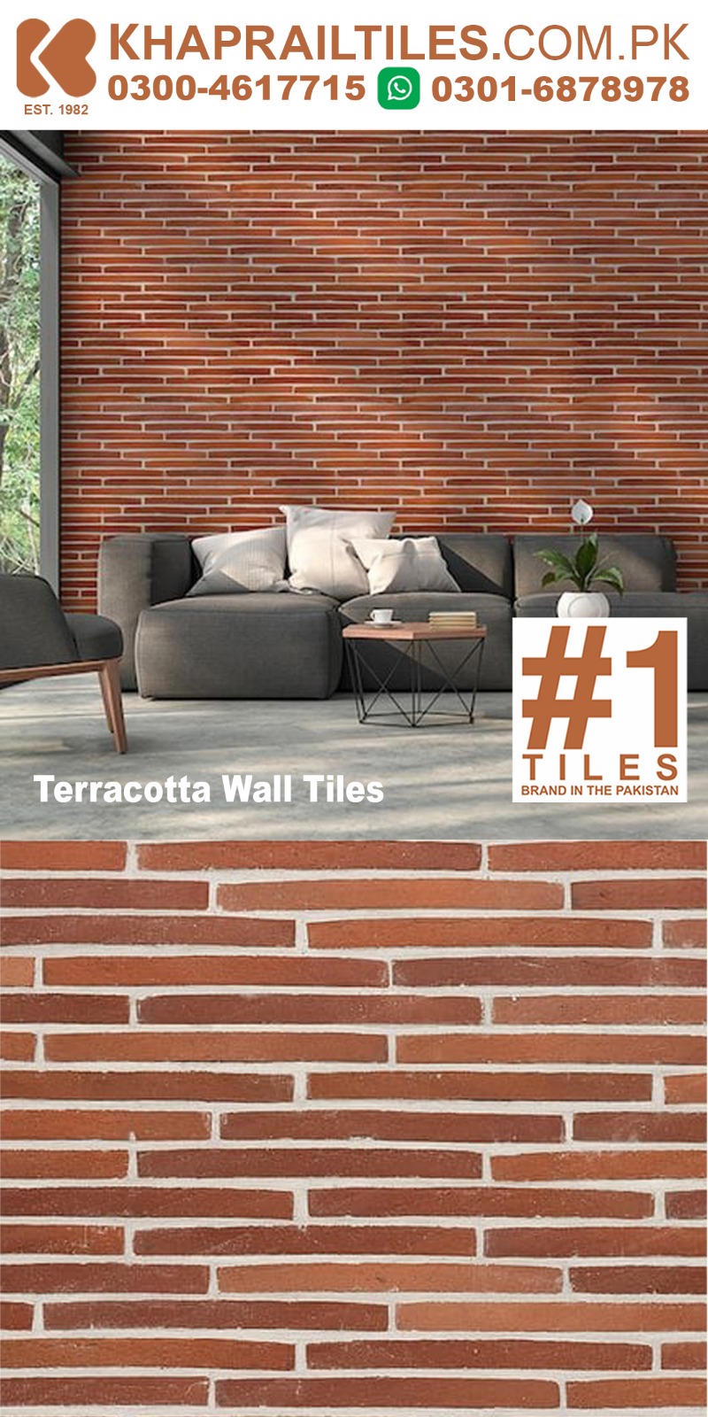 72 Khaprail Living Room Shape Rectangular Terracotta Wall Tiles Design in Peshawar Pakistan