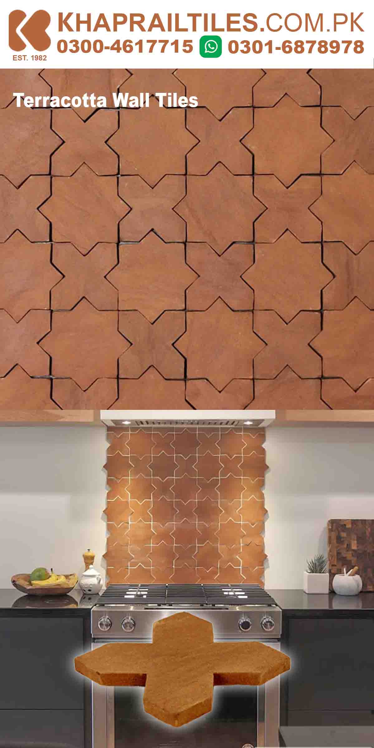 Khaprail Terracotta Wall Tiles Design For Kitchen